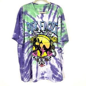 Pink Floyd Animals Pig Logo Tie Dye Cotton T-Shirt Purple Blue Size 1X/2X NWOT